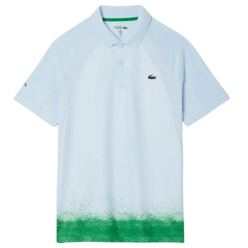 Polo Lacoste Daniil Medvedev Ultra Dry Azul Claro Verde