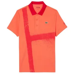 Polo Lacoste Novak Djokovic Ultra Dry Naranja Rojo