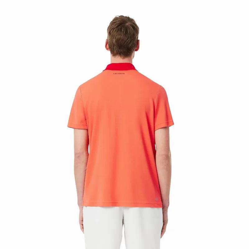 Polo Lacoste Novak Djokovic Ultra Dry Naranja Rojo