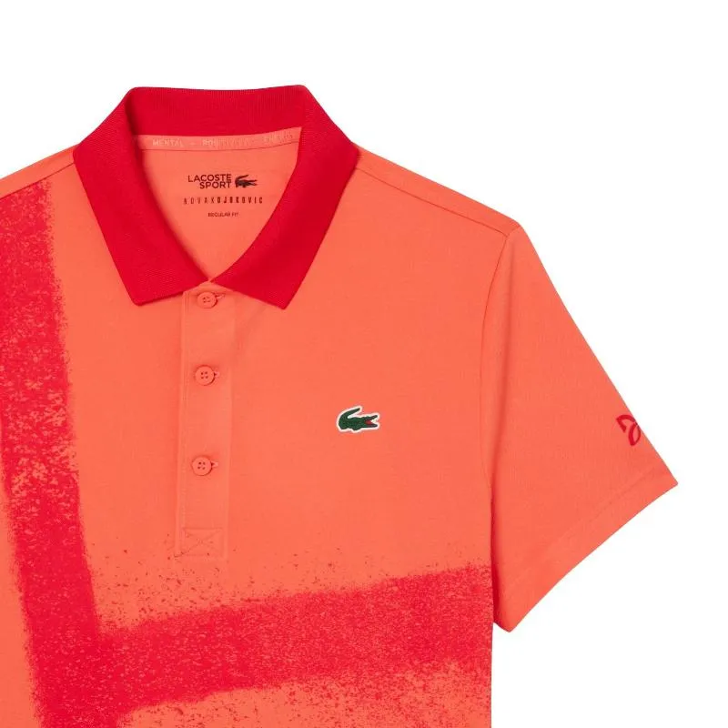 Polo Lacoste Novak Djokovic Ultra Dry Naranja Rojo