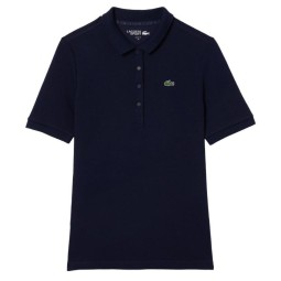 Lacoste Pique Navy Blue Women''s Polo