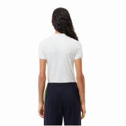 Women''''s Lacoste Pique White Polo