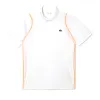 Lacoste Recycled Polyester Polo Shirt White Orange
