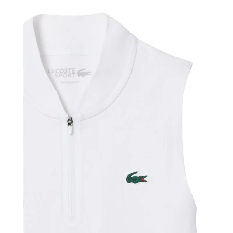 Polo Lacoste Sleeveless Ultra Dry Blanco Mujer