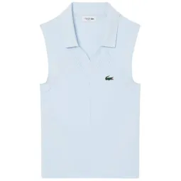 Polo Lacoste Tight Fit Azul Claro Mujer