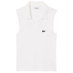 Polo Lacoste Tight Fit Blanco Mujer
