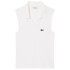 Polo Lacoste Tight Fit Blanco Mujer