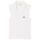 Polo Lacoste Tight Fit Blanco Mujer