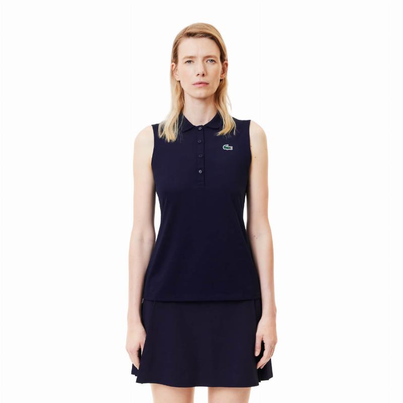 Lacoste Ultra Dry Navy Blue Women''s Polo