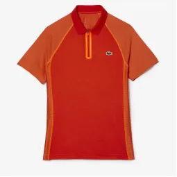 Lacoste Ultra Dry Red Orange Polo Shirt