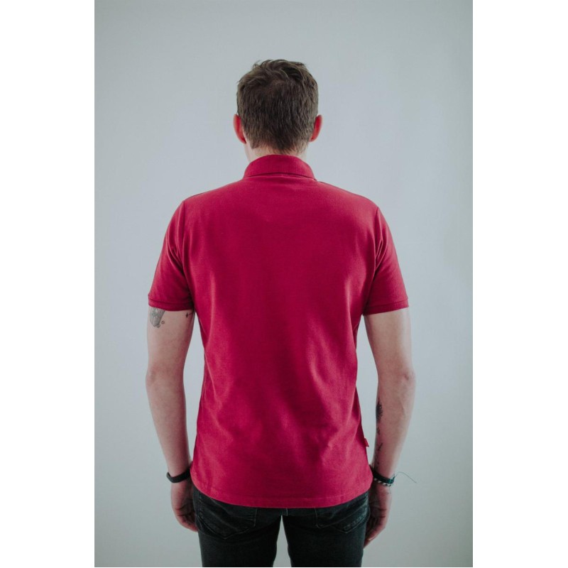 Polo Loco Pique Burgundy - Barata Oferta Outlet