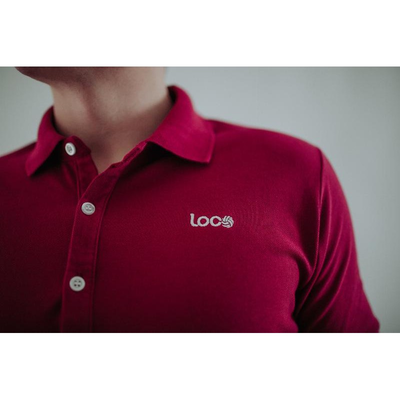 Polo Loco Pique Burgundy - Barata Oferta Outlet