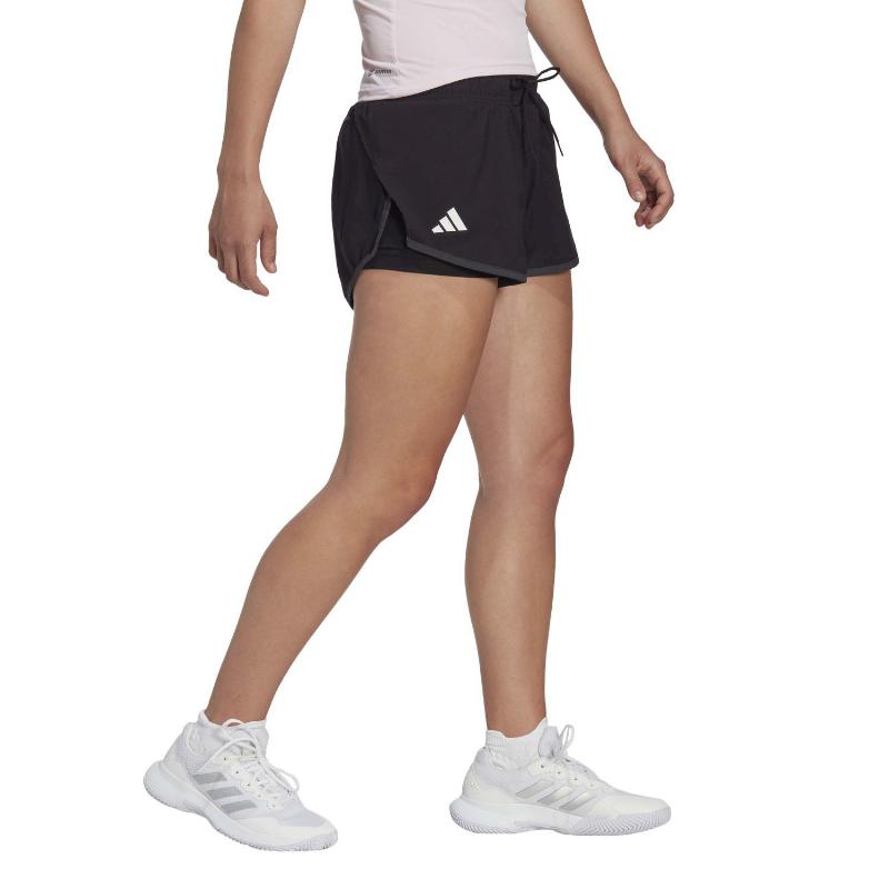 Short Adidas Club Negro Gris Mujer - Barata Oferta Outlet