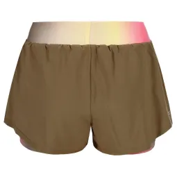 Short Bidi Badu Spectrum Printed 2In1 Marron Amarillo Mujer