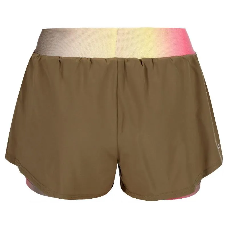 Short Bidi Badu Spectrum Printed 2In1 Marron Amarillo Mujer