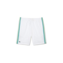 Short Lacoste Recycled Polyester White Green