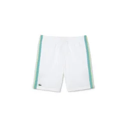 Short Lacoste Recycled Polyester White Green