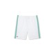 Short Lacoste Poliester Reciclado Blanco Verde - Barata Oferta Outlet