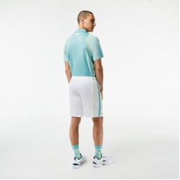 Short Lacoste Recycled Polyester White Green