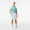 Short Lacoste Recycled Polyester White Green