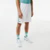 Short Lacoste Recycled Polyester White Green