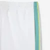 Short Lacoste Recycled Polyester White Green