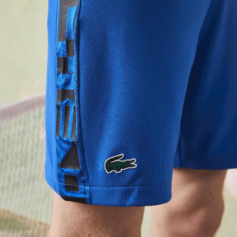 Short Lacoste Sport Azul Estampado - Barata Oferta Outlet