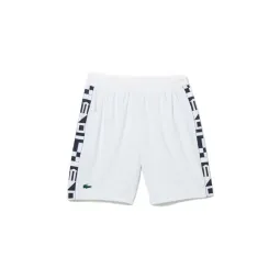 Short Lacoste Sport Blanco Estampado