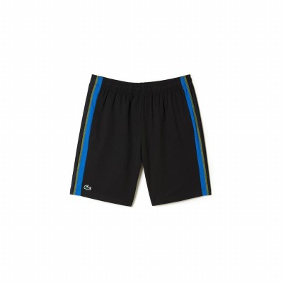 Short Lacoste Sport Negro Amarillo