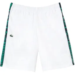 Corto Lacoste Sport Strisce Laterali Bianco Verde
