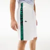 Short Lacoste Sport Rayas Laterales Blanco Verde