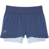 Short Lacoste Ultra Dry Violeta Azul Mujer