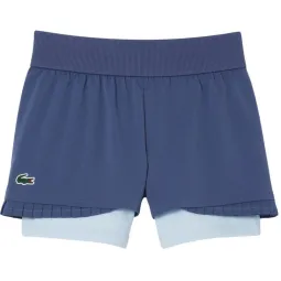 Short Lacoste Ultra Dry Violeta Azul Mujer