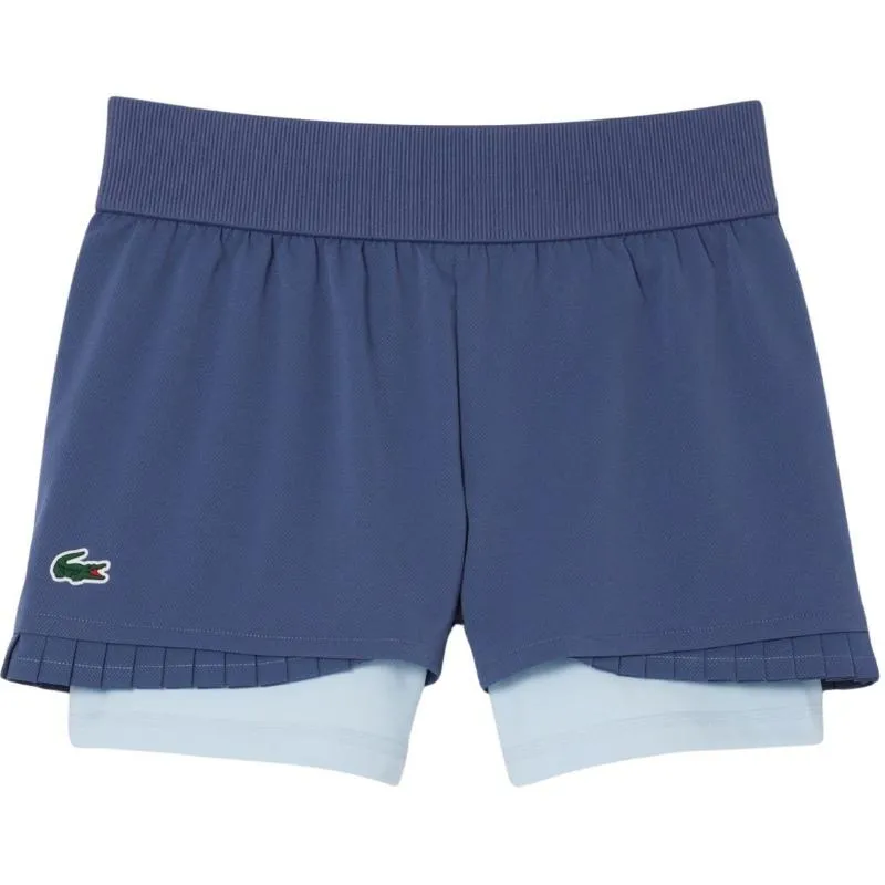Short Lacoste Ultra Dry Violeta Azul Mujer