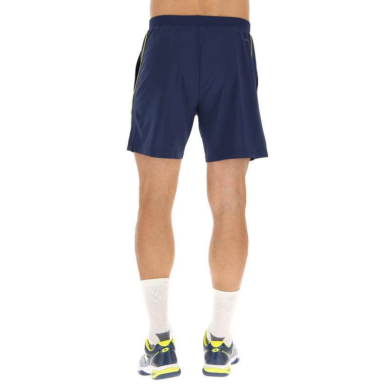 Short Lotto Superrapida V Azul Denim Amarillo Fluor - Barata Oferta Outlet