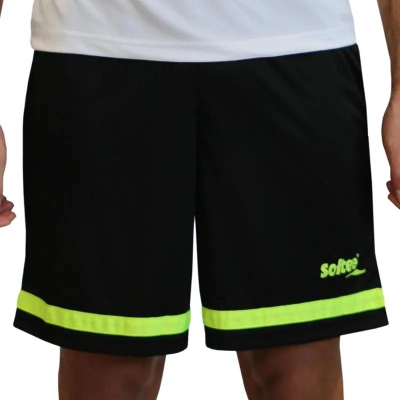 Short Softee Primax Negro Amarillo Fluor Junior