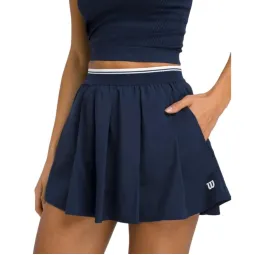 Short Wilson Velocity Pleated Azul Marino Mujer