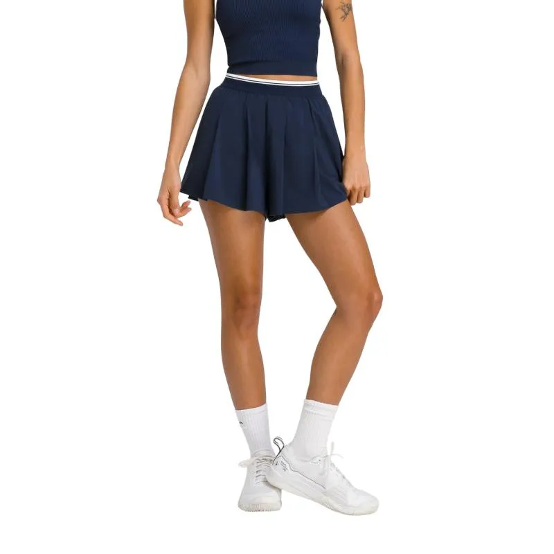 Short Wilson Velocity Pleated Azul Marino Mujer