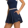 Short Wilson Velocity Pleated Azul Marino Mujer