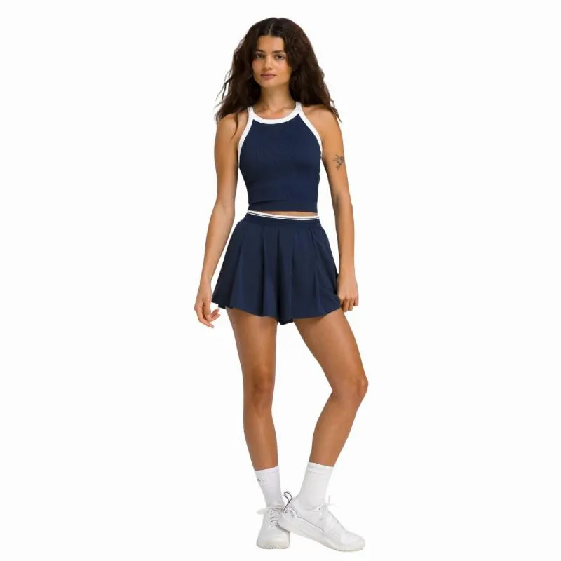 Short Wilson Velocity Pleated Azul Marino Mujer