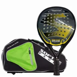 Pack Softee Pro Master Evolution Yellow Paddle with Padel Racket Bag