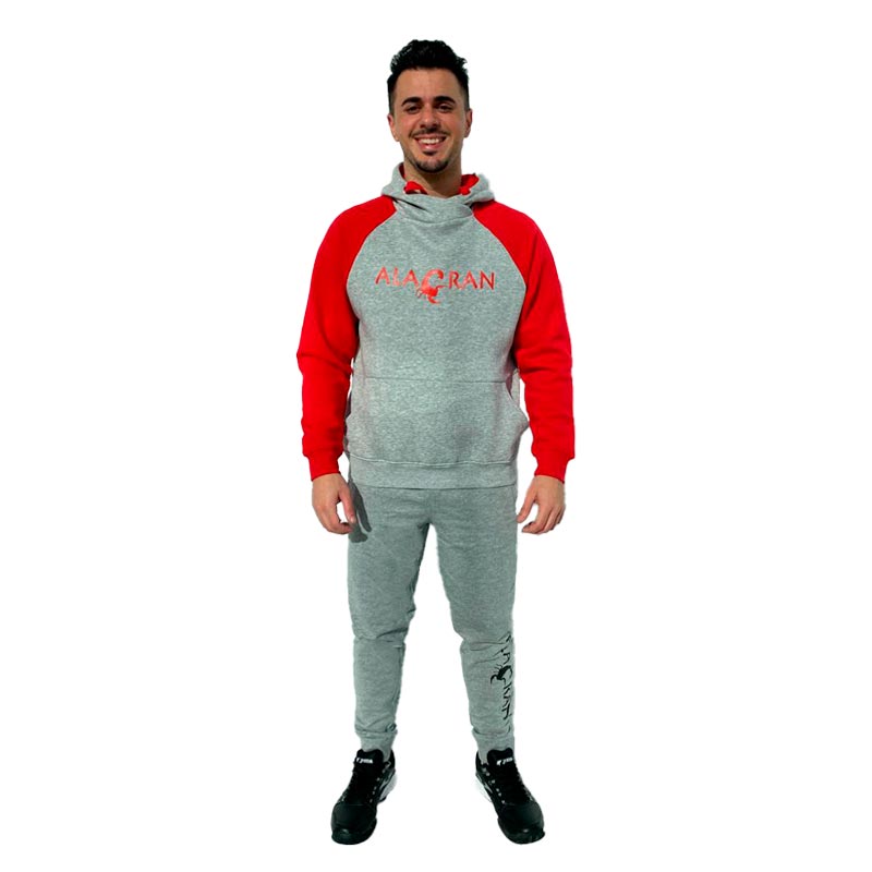 Sudadera Alacran Elite Gris Rojo - Barata Oferta Outlet