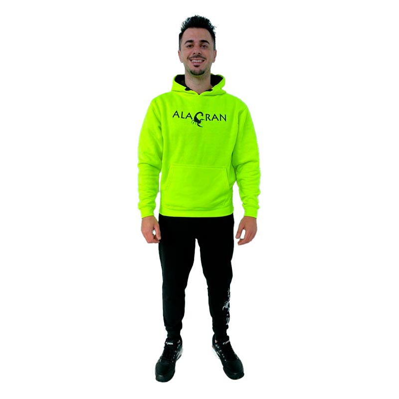 Sudadera Alacran Team Amarillo Fluor Negro - Barata Oferta Outlet