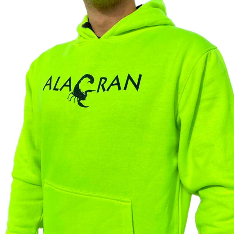 Sudadera Alacran Team Amarillo Fluor Negro - Barata Oferta Outlet