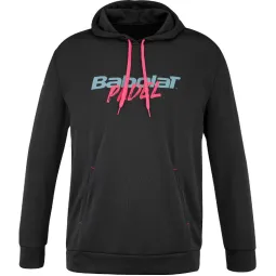 Sudadera Babolat Padel Hood Negro Rosa