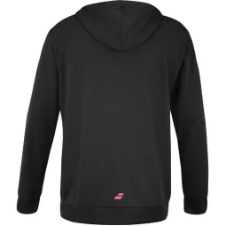 Sudadera Babolat Padel Hood Negro Rosa