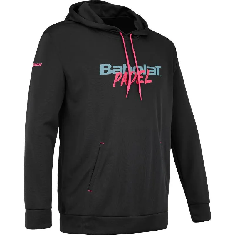 Babolat Padel Hood Black Pink Sweatshirt