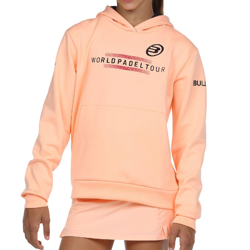 Sudadera Bullpadel WPT Renieba Salmon Fluor Junior - Barata Oferta Outlet