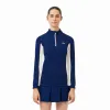 Lacoste Ultra Dry Navy Blue White Women''''s Sweatshirt