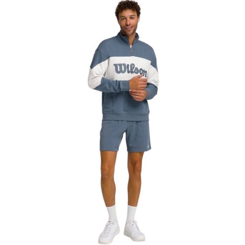 Wilson Parkside Half Zip Sweatshirt Teal Gray